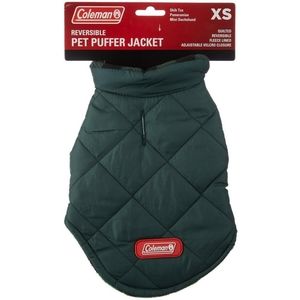 COLEMAN | Reversible Pet Puffer Jacket in Green sz XS